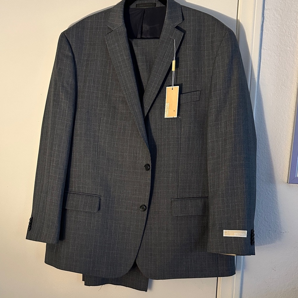 Michael Kors Gray Pinstripe Men's Suit